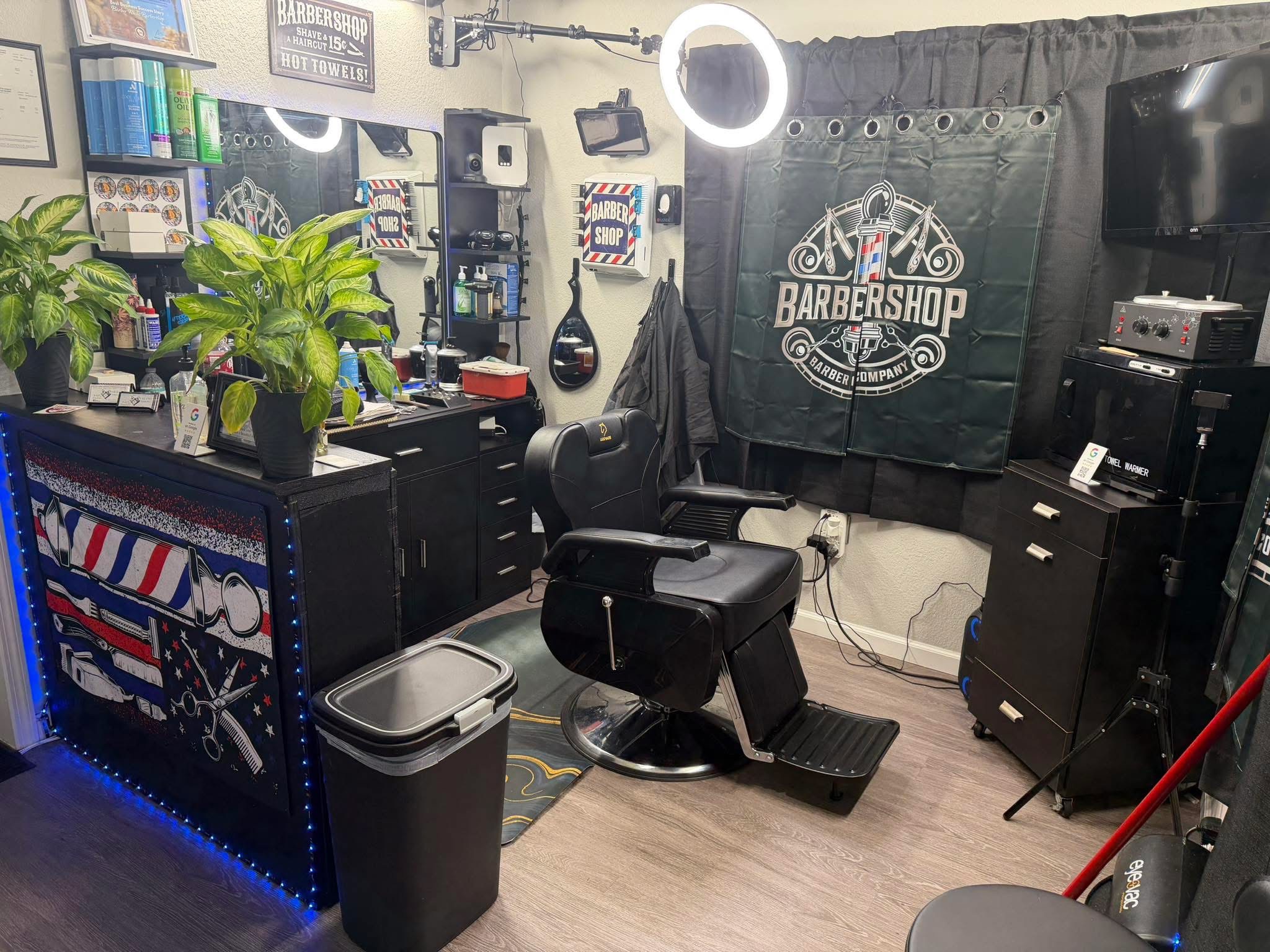 Interior of the barbershop